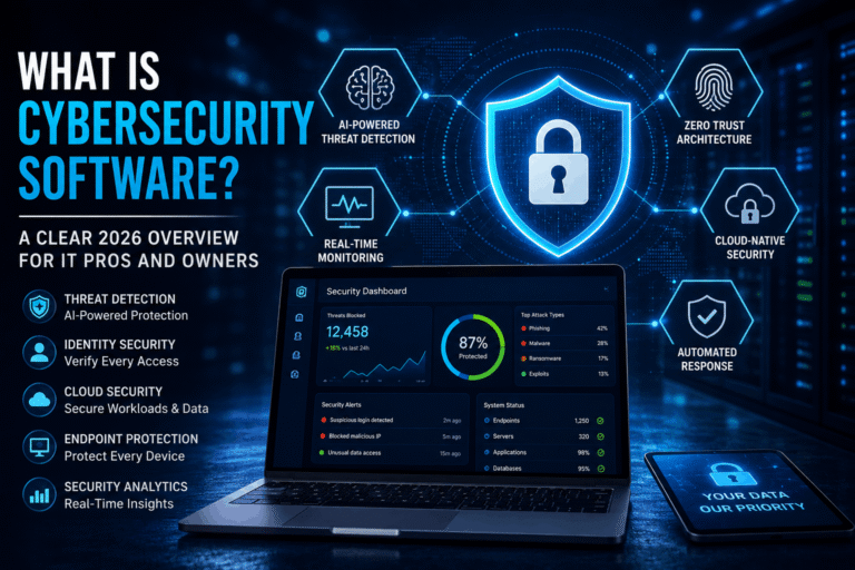 What Is Cybersecurity Software? A Clear 2026 Overview for IT Pros and Owners