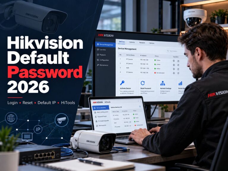 Hikvision Default Password (2026): Login, Reset, Default IP & HiTools Guide